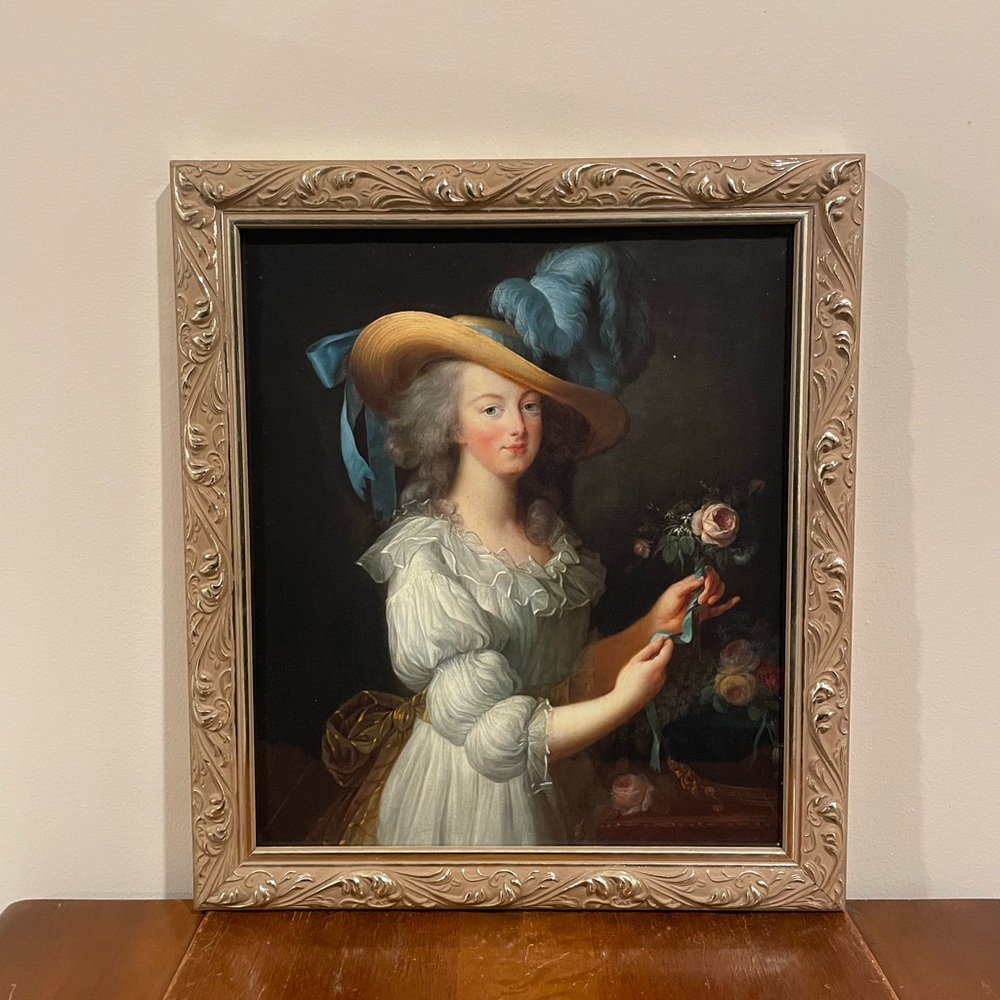 Marie Antoinette in Chemise 15x17 Silver Framed Print Madame Le Brun Rococo Art